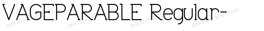 VAGEPARABLE Regular字体转换